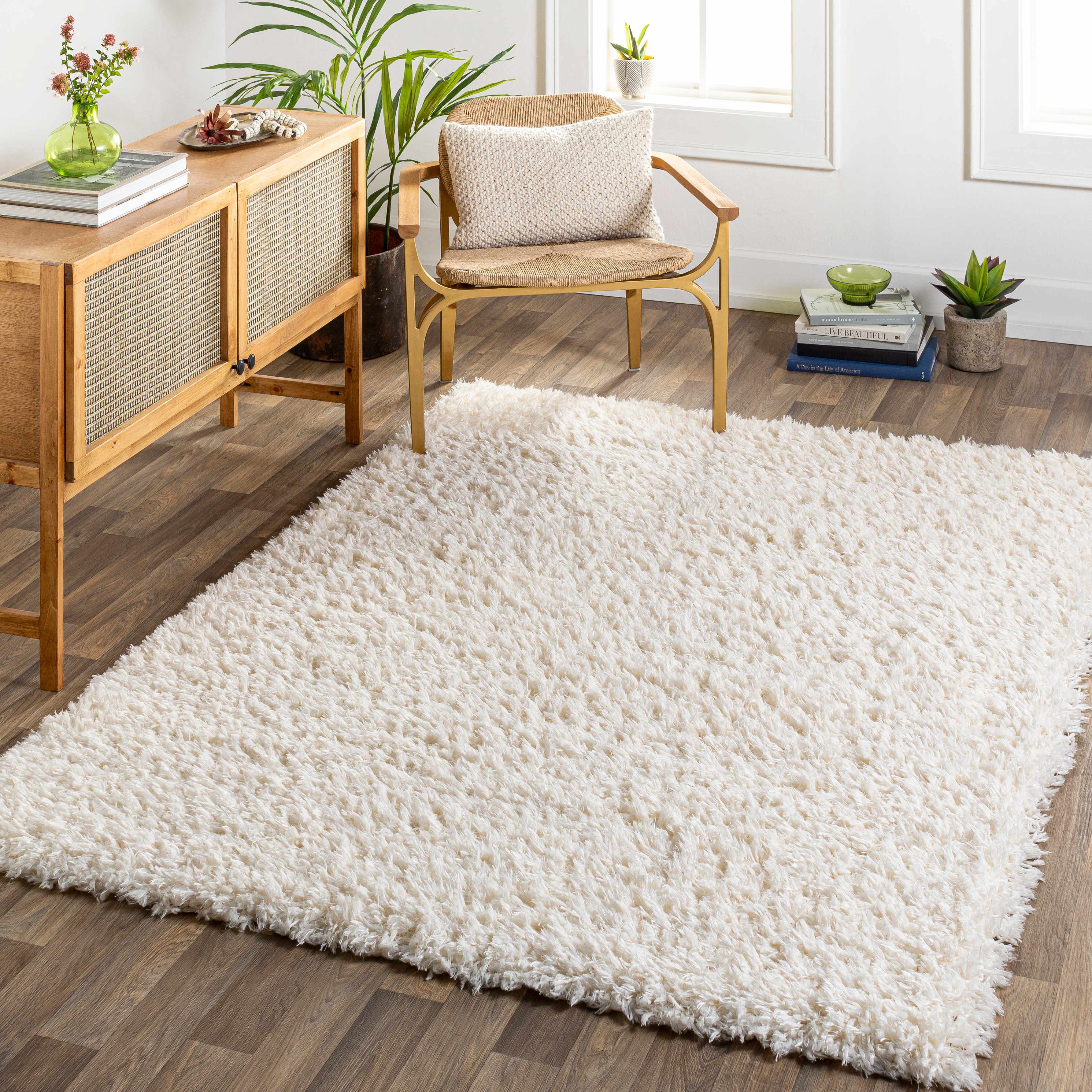 Siari Plush Cream Area Rug