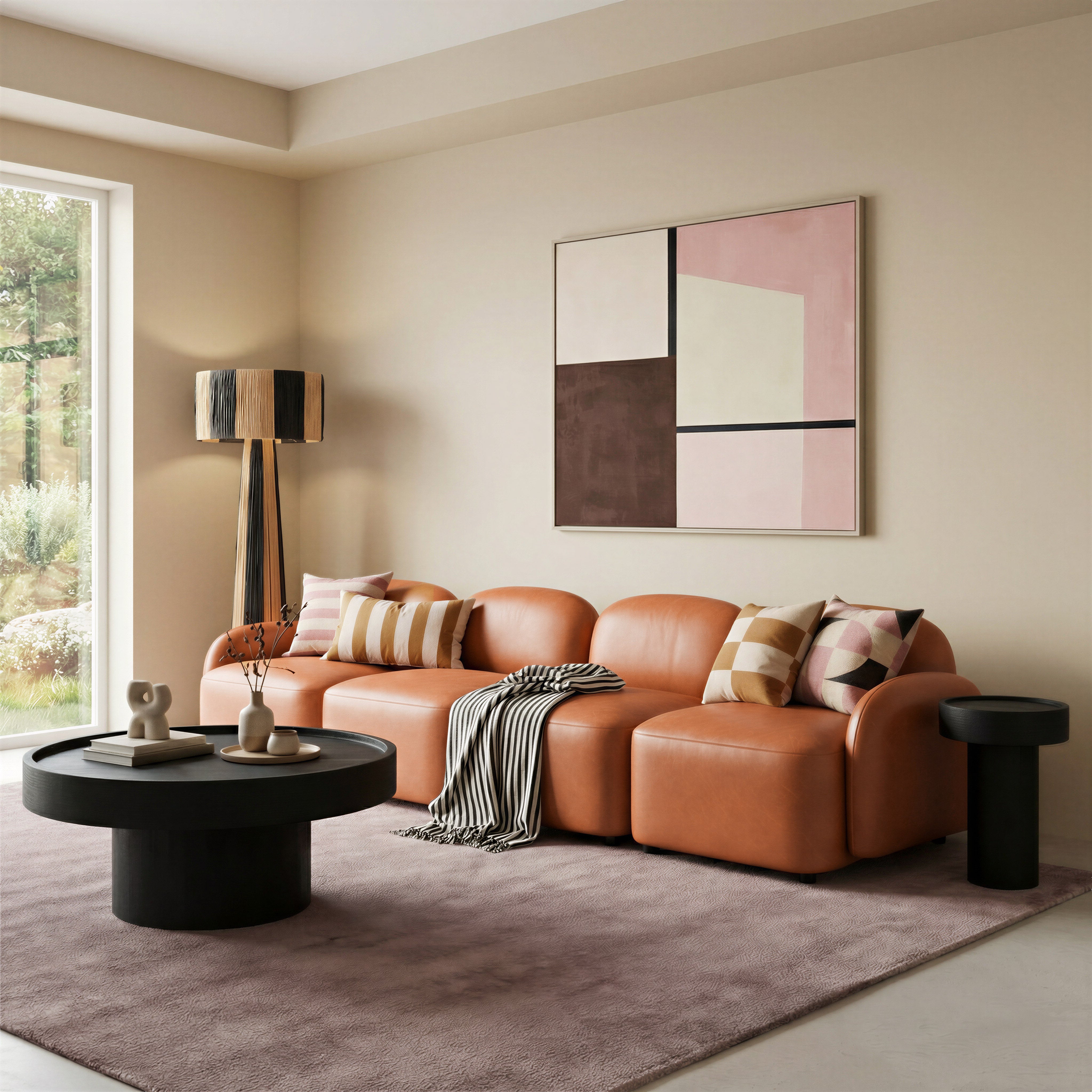 Cleo Modular Sofa Brown by Zuo Modern